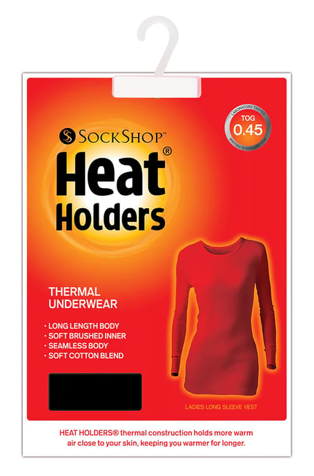 Heat Holders - Dames Thermisch Ondergoed met Lange Mouw - Zwart - Image 2
