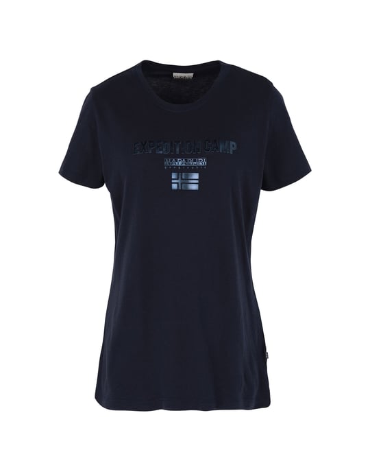 Napapijri Women's T-Shirt Dark Blue Cotton