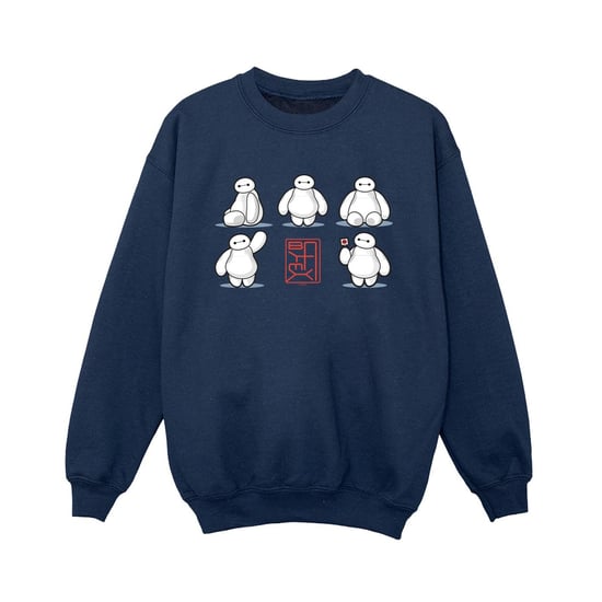Disney Jongens Big Hero 6 Baymax Veel houdingen Sweatshirt (Marineblauw) - Image 1