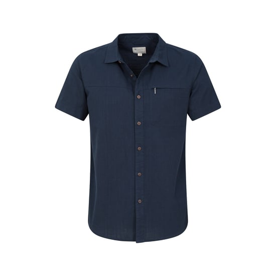 Mountain Warehouse Heren Kokosnoot Slub Overhemd met Korte Mouwen (Donkerblauw) - Image 4