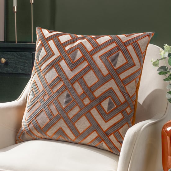 Paoletti Henley Velvet Jacquard Feather Filled Cushion