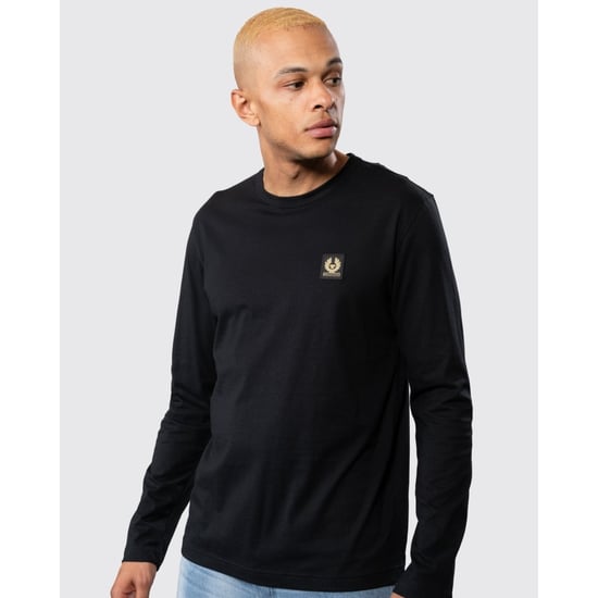 Men's Belstaff Cotton Jersey Long Sleeve T-Shirt in Black - Image 4