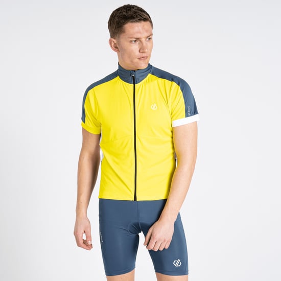 Dare 2B Mens Protraction II Recycled Lightweight Jersey (Neon Spring/Orion Grey)