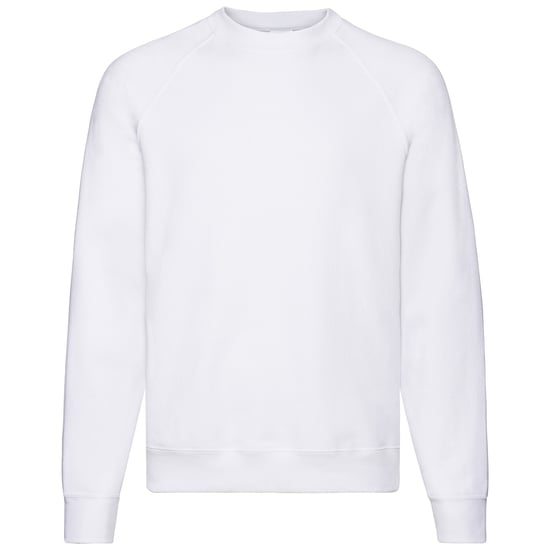 Fruit of the Loom Heren Klassiek 80/20 Raglan Sweatshirt (Wit) - Image 1