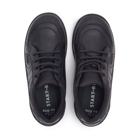Start-Rite Yo Yo Black Leather Lace Up School Shoes