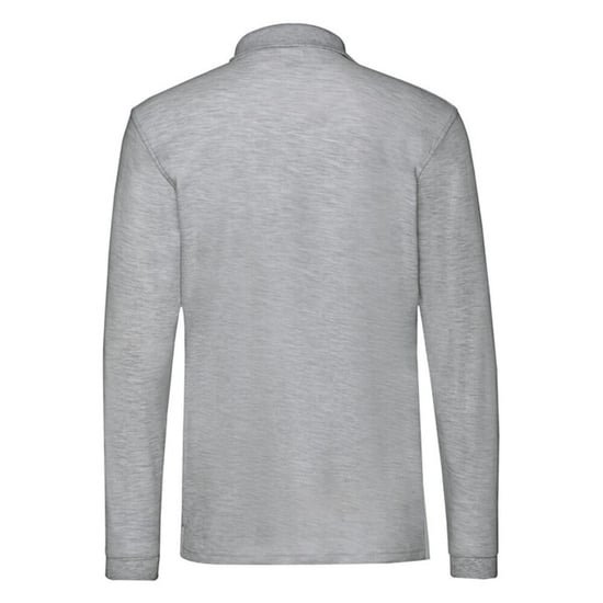 Fruit of the Loom Heren Premium Heather Poloshirt met lange mouwen (Atletische Heide Grijs) - Image 2