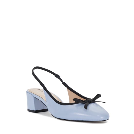 Dune Ladies Classy - Leather Block Heel Sling Back Courts