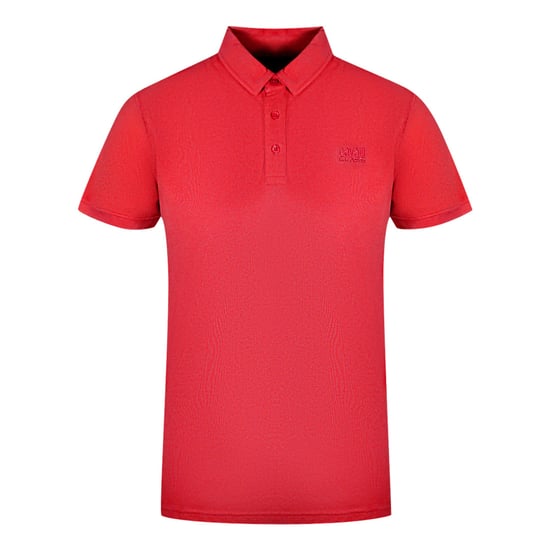 Cavalli Class Brand Logo Bordeaux Polo Shirt