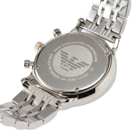 Emporio Armani AR0399 Tweekleurig herenhorloge met chronograaf - Image 5