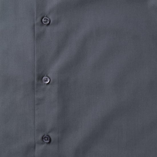 Russell Collectie Heren Lange Mouw Poly-Katoen Gemakkelijke Verzorging op maat gemaakt Poplin Shirt (Konvooi Grijs) - Image 5