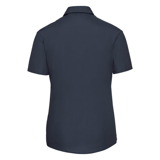 Russell Collection Dames/Dames Klassiek Polycotton Easy-Care Overhemd met Korte Mouwen (Franse marine) - Image 2