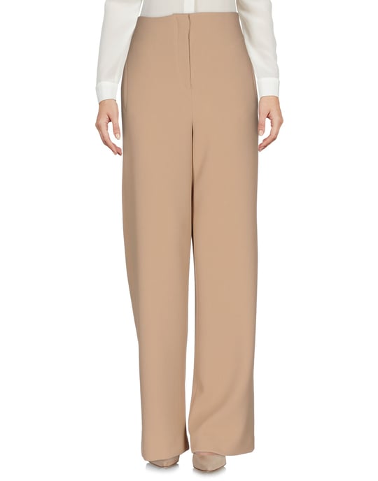 Nanushka Sand High Waisted Wide Leg Trousers