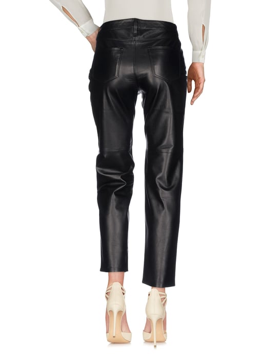 J Brand Black Lambskin Casual Trousers