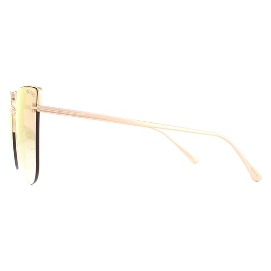 Tom Ford Zonnebril Ingrid-02 FT0652 33Z Goud Roze Paars Verloop Mirror - Image 3