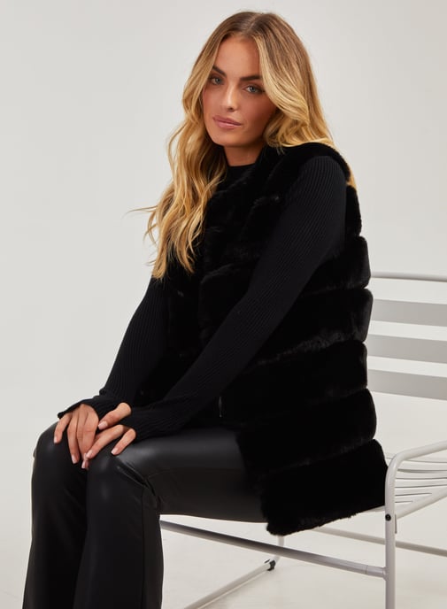 Pelted Faux Fur Gilet