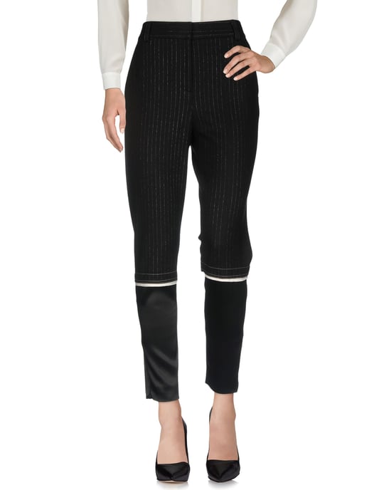 DKNY Black Wool Tapered Leg Trousers