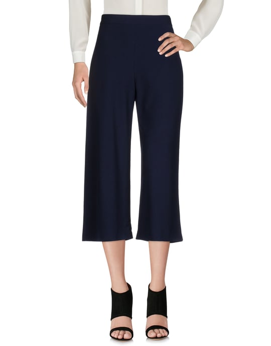 Pinko Woman 3/4-length trousers Dark blue Triacetate