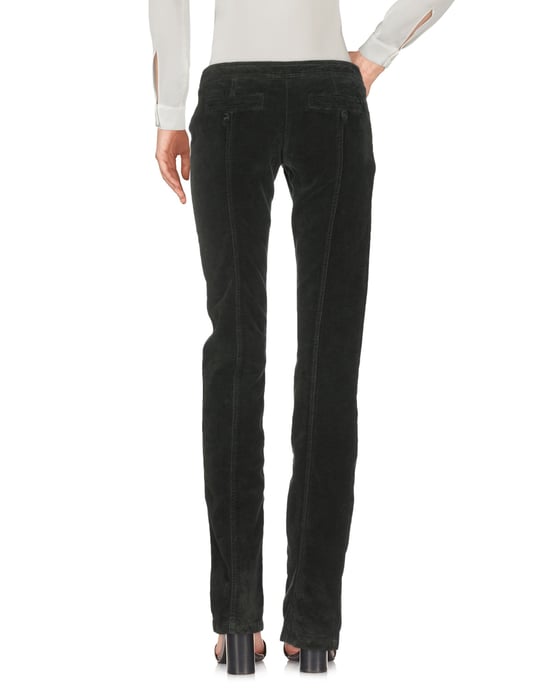 Patrizia Pepe Dark Green Cotton Velvet Trousers