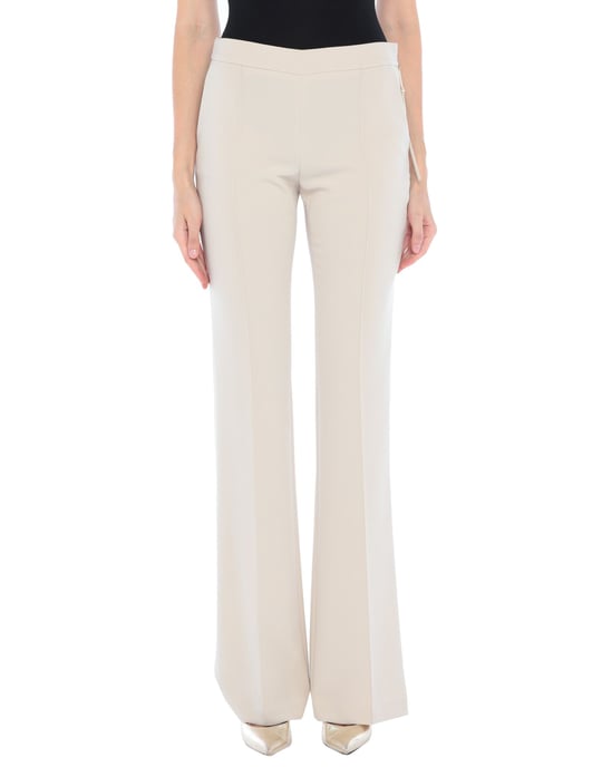 Elisabetta Franchi Beige Crepe Tailored Trousers