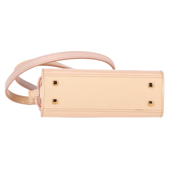 Delvaux Tempete Micro Bag in Beige Patent Leather - Image 3