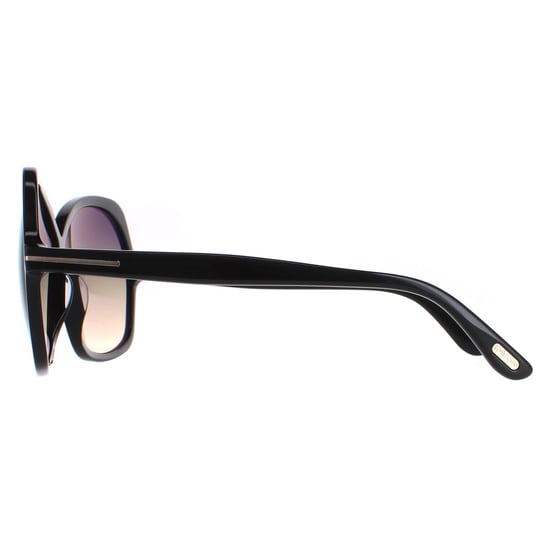 Tom Ford Butterfly Womens Shiny Black Smoke Gradient Rosemin FT1013