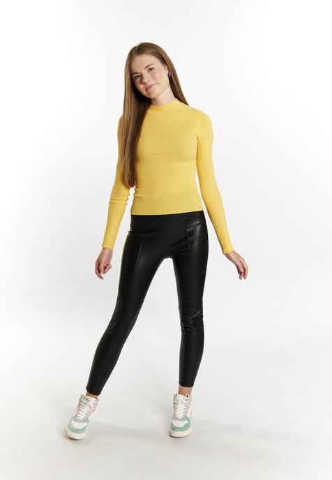 Mymo Knitted pullover women light yellow