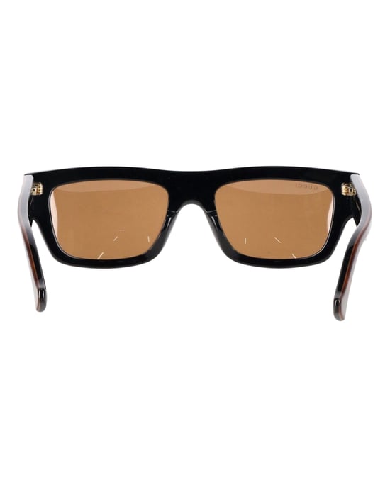 Gucci GG1301S Rectangular-Frame Sunglasses in Black Acetate - Image 3
