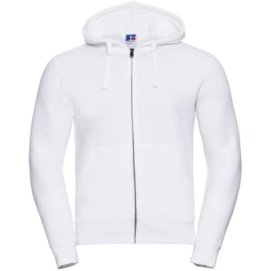 Russell Heren Authentieke Sweatshirt met volledige ritssluiting / Hoodie (Wit) - Image 1