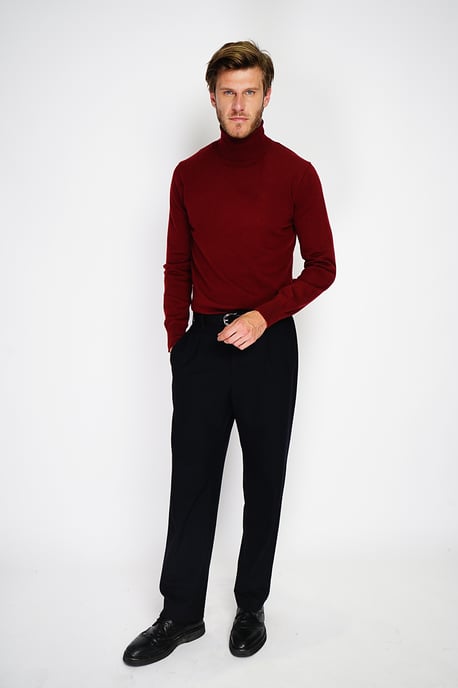 GB - William de Faye - turtleneck - Wine Red