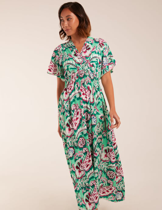 Oversized Paisley A Line Maxi Dress