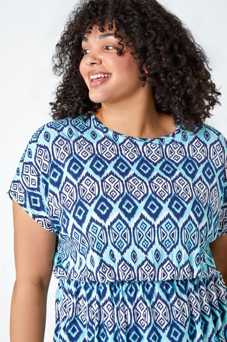 Curve Aztec Print Stretch Top