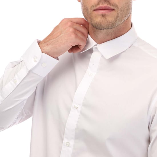 Men's Jack and Jones Joe Long Sleeve Shirt in White - Image 3