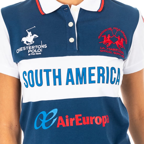 Women's short-sleeved polo shirt with lapel collar 2WP165