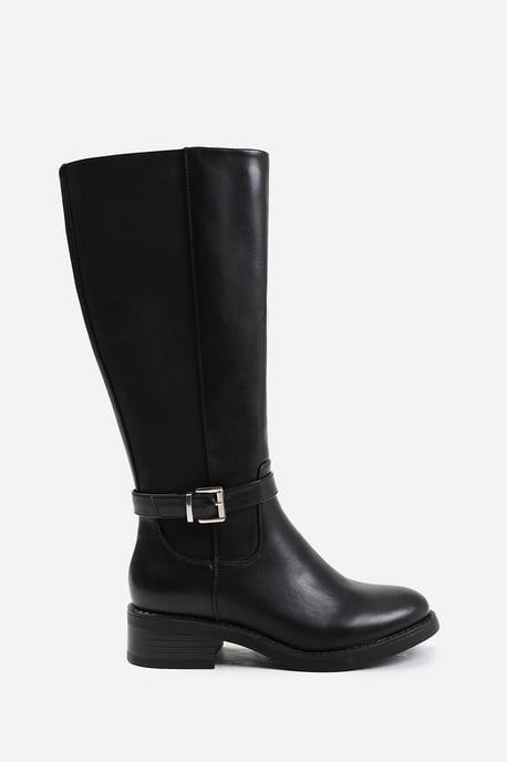 Wheres That From Womens 'Bode' Knee High Boots With Buckle Detail