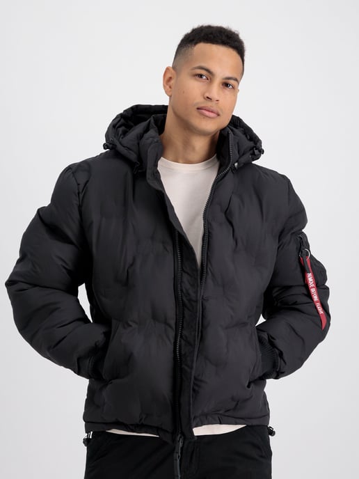 Alpha Industries Gewatteerde Hoodie Met Logo Zwart - Image 4