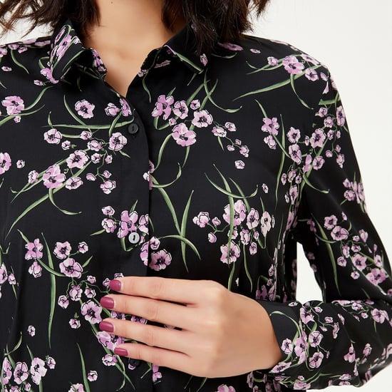 Recht gesneden shirt met bloemenprint - Image 5