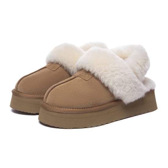 EVER AU Australia Women Fantail Leather Slippers With Two Removable Straps