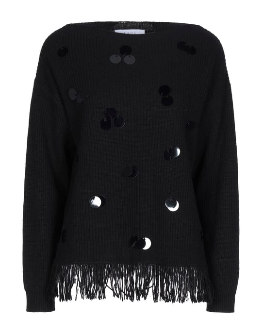 Kaos Black Sequin Knit Jumper
