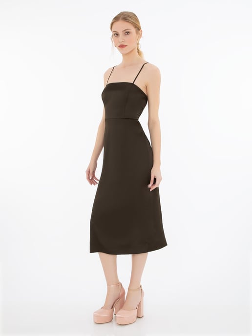 Canele Midi Dress in Black