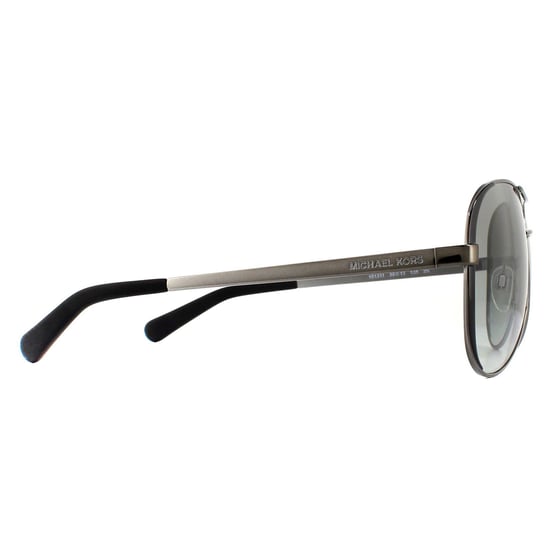 Michael Kors Aviator Womens Gunmetal Black Grey Gradient Sunglasses