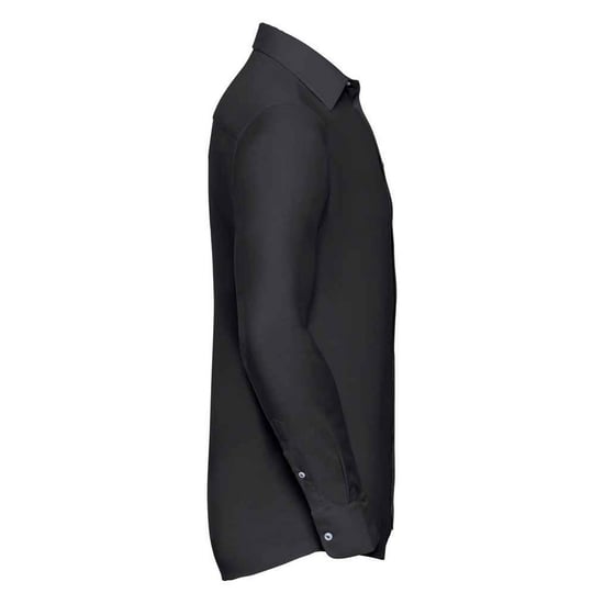Russell Collection Heren Oxford Getailleerd Formeel Overhemd Met Lange Mouwen (Zwart) - Image 3