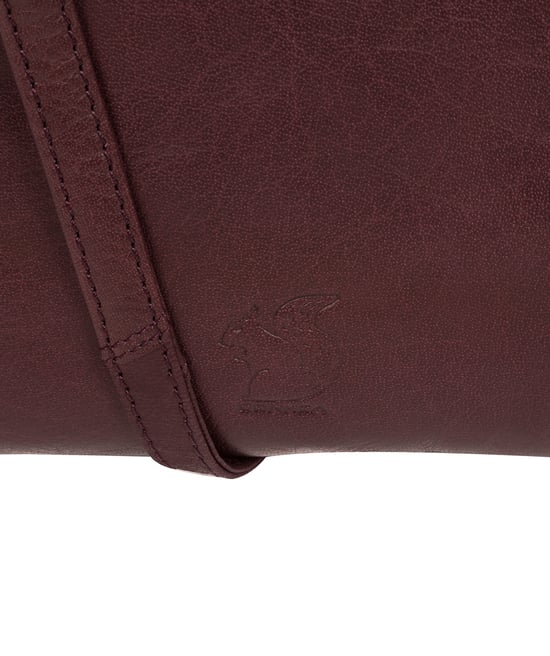'Nikita' Plum Leather Cross Body Bag