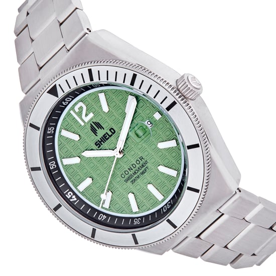 Shield Condor Bracelet Watch w/Date