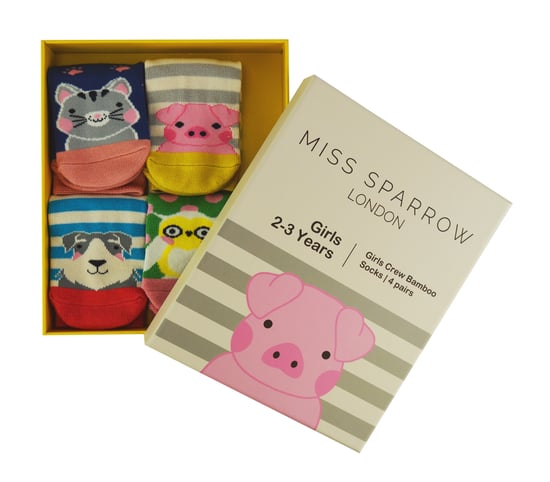 Miss Sparrow - Set van 4 bamboesokken voor meisjes - Diverse - Image 2
