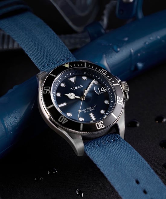 Timex Harborside Coast Heren Blauwe Horloge TW2W62700 - Image 5