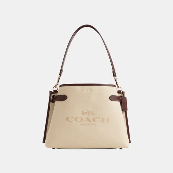 Canvas with Coach Lock up Hanna Shoulder Bag - Image 1