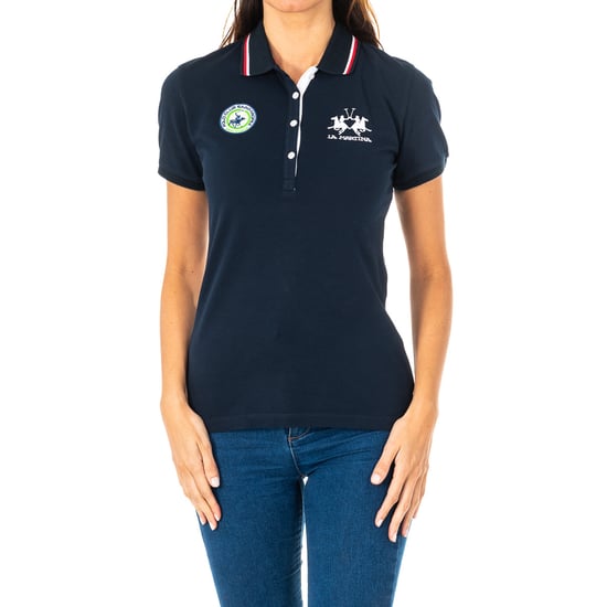 Women's short-sleeved polo shirt with lapel collar 2WPH40