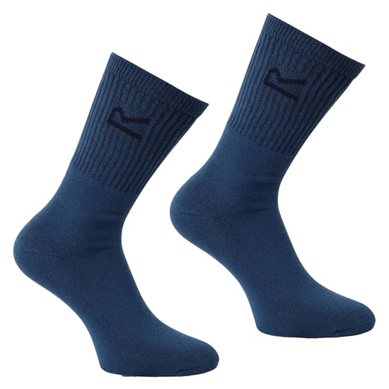 Regatta - Geweldige Outdoors Heren Katoenen Rich Casual Sokken (3 per Verpakking) (Marine Marl) - Image 1