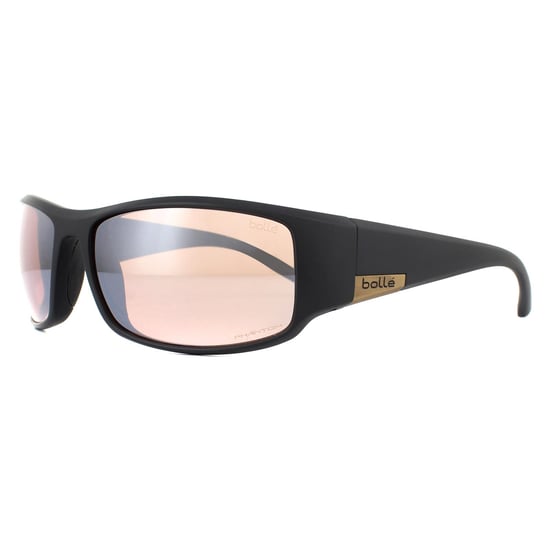 Bolle Wrap Mens Matte Black Metal Brown Phantom Brown Gun Cat Sunglasses