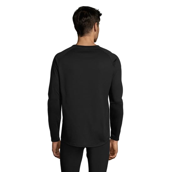 SOLS Heren Sportief T-Shirt met lange mouwen (Zwart) - Image 2